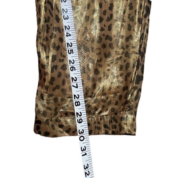 NWT L’Academie The Lara Pant Metallic Leopard Print Women Size Small - Picture 8 of 13